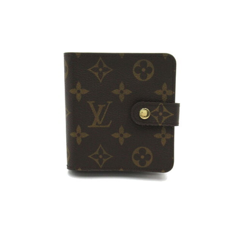 Louis Vuitton Compact Zip Bifold Wallet Canvas Monogram Brown
